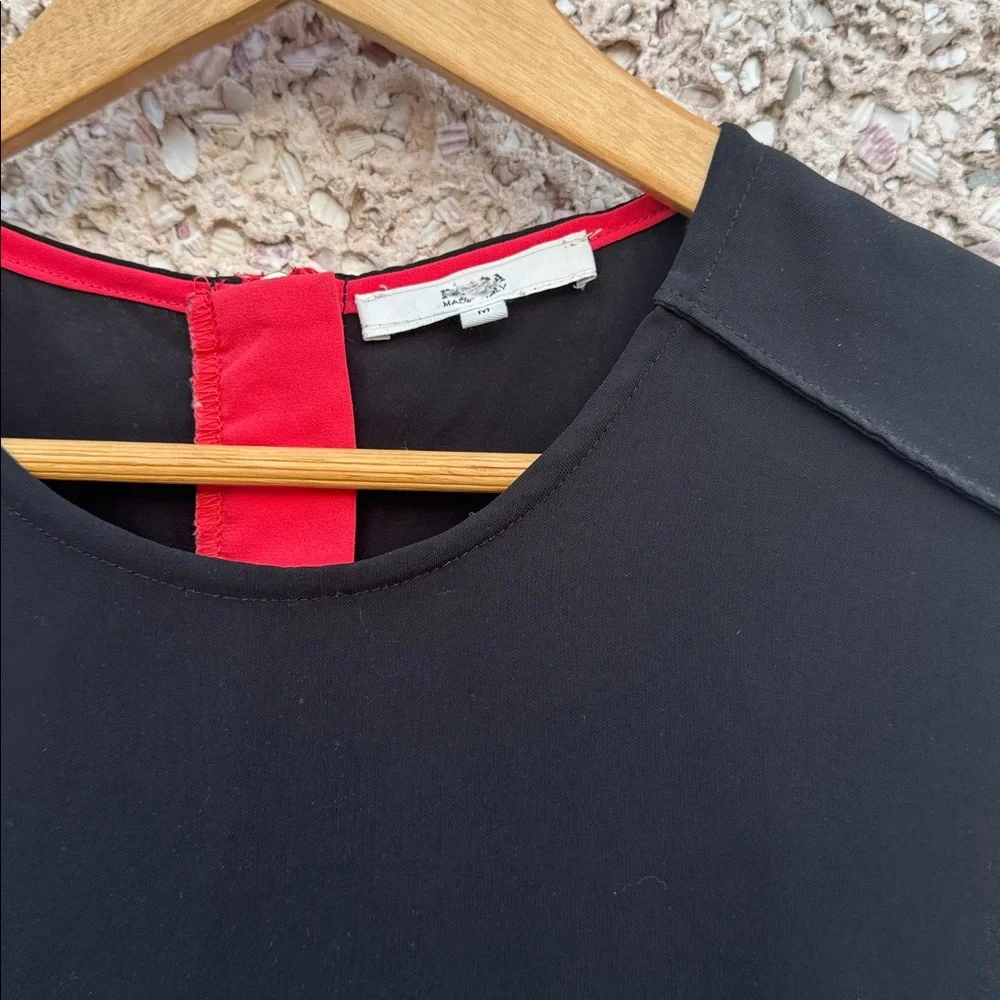 Prada Colorblock Dress in Black and Coral - Picture 4 of 9